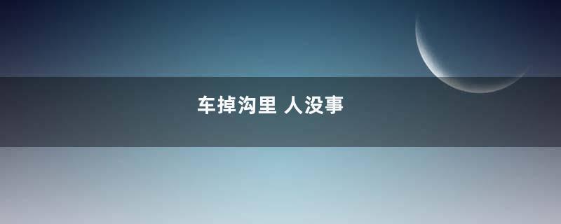 车掉沟里 人没事